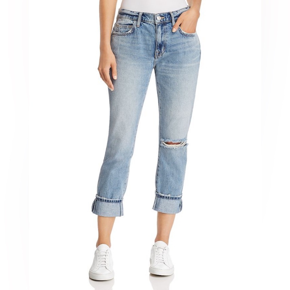Current/Elliott The Fling Cuffed Cropped Boyfriend Capri Jeans NWT
